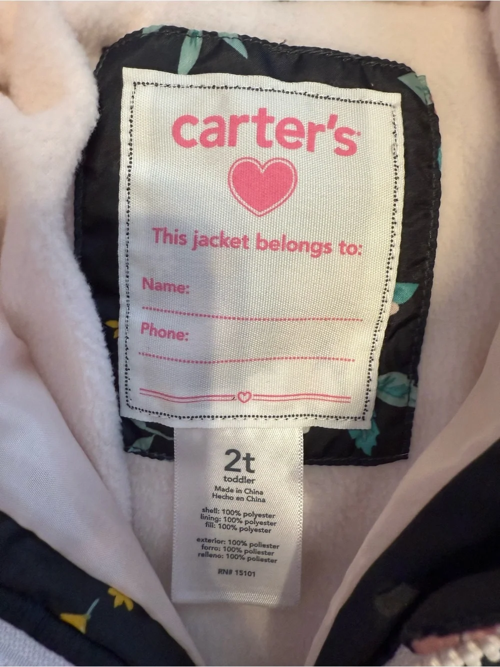 Toddler Carter’s Winter Coat